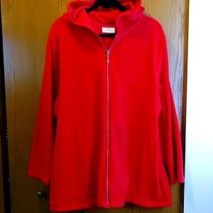 Quacker Factory fleece Embellished zip hoo…